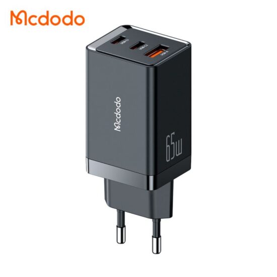 شارژر آداپتور دیواری مینی 3 پورت 65 وات مک دودو مدل MCDODO GAN 5 PRO-CH1540